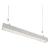 Keystone 3 Foot Linear Architectural Pendant Selectable 30W/23W/18W 2700K/3000K/3500K/4000K/5000K 120-277V 0-10V Dimming Silver 12V Aux (KT-LALED30PS-3A-8CSF-VDIM-S)
