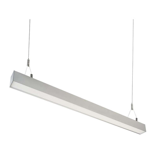 Keystone 4 Foot Linear Architectural Pendant Selectable 40W/30W/25W 2700K/3000K/3500K/4000K/5000K 120-277V 0-10V Dimming Silver 12V Aux (KT-LALED40PS-4A-8CSF-VDIM-S)