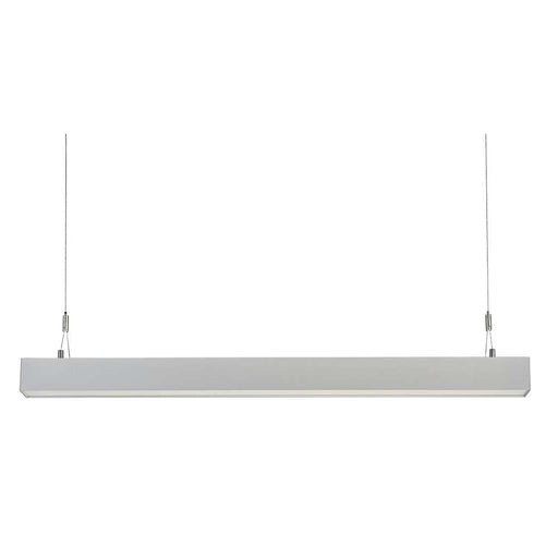 Keystone 4 Foot Linear Architectural Pendant Selectable 40W/30W/25W 2700K/3000K/3500K/4000K/5000K 120-277V 0-10V Dimming Silver 12V Aux (KT-LALED40PS-4A-8CSF-VDIM-S)