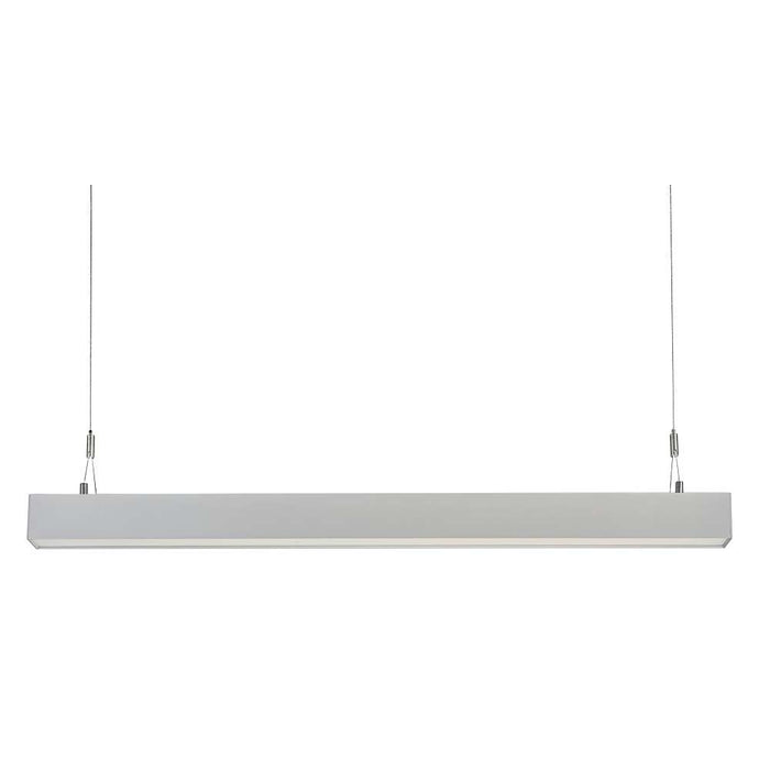 Keystone 4 Foot Linear Architectural Pendant Selectable 40W/30W/25W 2700K/3000K/3500K/4000K/5000K 120-277V 0-10V Dimming Silver 12V Aux (KT-LALED40PS-4A-8CSF-VDIM-S)