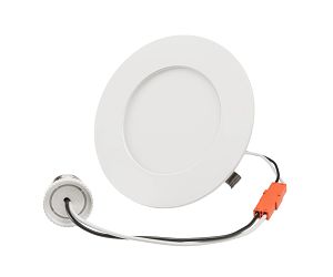 Keystone 4 Inch LED Slim Wafer Downlight Retrofit Power/Color Select 10W/8W/6W 2700K/3000K/3500K/4000K/5000K Triac Quick Disconnect E26 Base (KT-LED10PSWD-4A-9CSF-DIM)