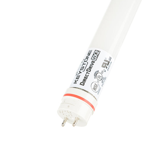 Keystone 11W LED T8 Tube 1500Lm Glass Construction 3 Foot CCT Selectable 3000K/3500K/4000K/5000K/6500K 120-277V Input Direct Drive Single And Double Ended Wiring (KT-LED11T8-36G-8CSJ-DX2)