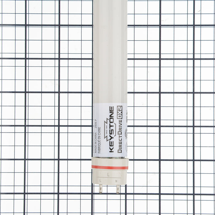 Keystone 11W LED T8 Tube 1500Lm Glass Construction 3 Foot CCT Selectable 3000K/3500K/4000K/5000K/6500K 120-277V Input Direct Drive Single And Double Ended Wiring (KT-LED11T8-36G-8CSJ-DX2)
