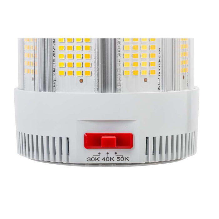 Keystone LED HID Replacement Lamp EX39 Base Power Select/CCT Selectable 120W/90W/60W 3000K/4000K/5000K 120-277V Integrated Cooling Fan (KT-LED120PSHID-FC-EX39-8CSB-D)