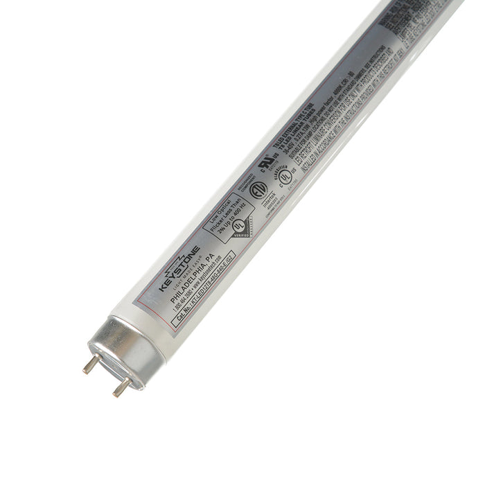 Keystone 12W LED T8 Tube 1800Lm Glass Construction 4 Foot 4000K External Drive Type C G13 Base (KT-LED12T8-48G-840-E /G2)