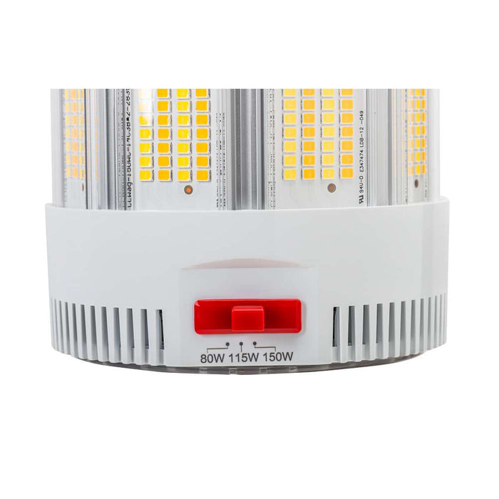 Keystone LED HID Replacement Lamp Power Select/CCT Selectable 150W/115W/80W 3000K/4000K/5000K EX39 Base 120-277V Integrated Cooling Fan (KT-LED150PSHID-FC-EX39-8CSB-D)