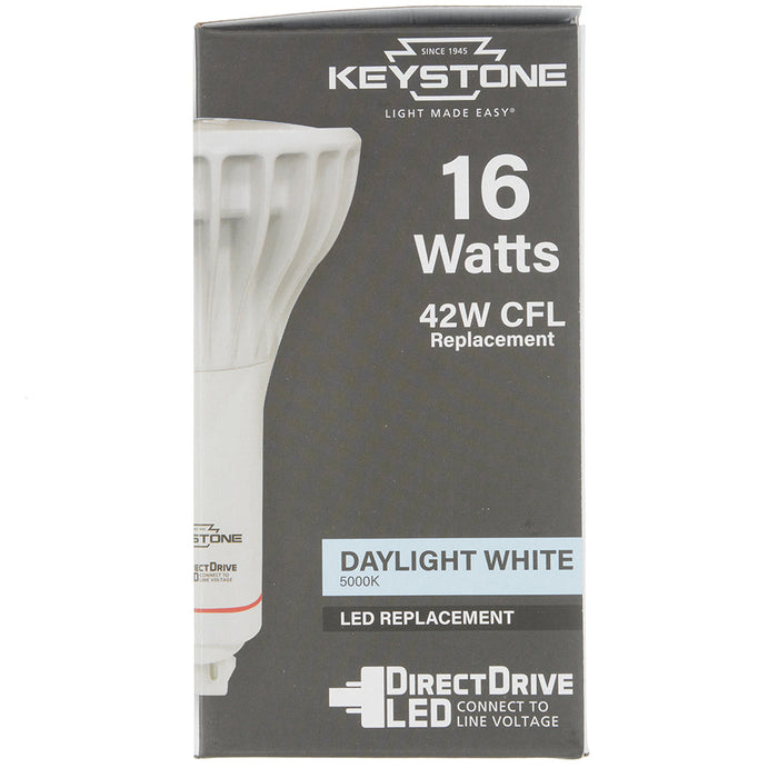 Keystone 16W 2000Lm 2-Pin LED Lamp Vertical Bypass G24D (KT-LED162P-V-850-D)