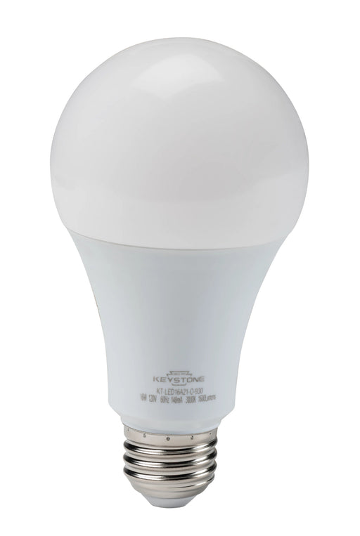 Keystone 100W Equivalent 16W 1600Lm A21 Lamp E26 90 CRI Dimmable 4000K (KT-LED16A21-O-940)
