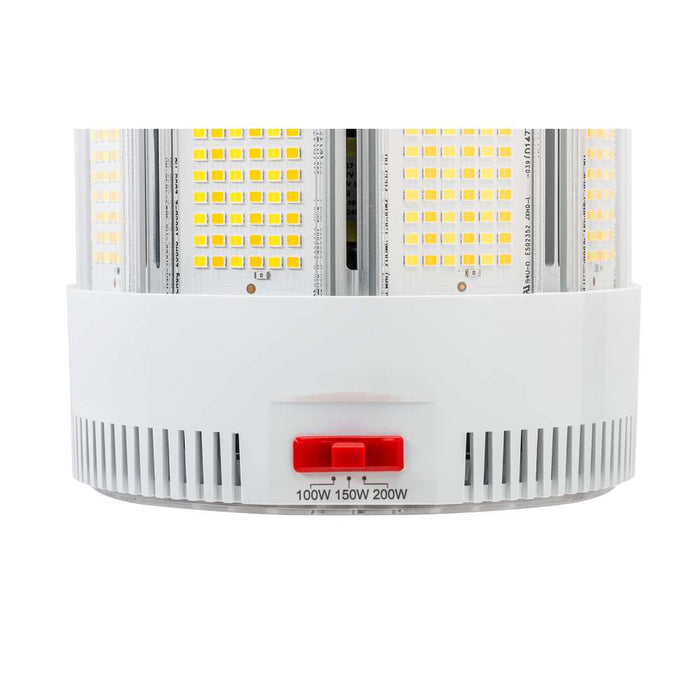 Keystone LED HID Replacement Lamp Power Select/CCT Selectable 200W/150W/100W 3000K/4000K/5000K EX39 Base 120-277V Integrated Cooling Fan (KT-LED200PSHID-FC-EX39-8CSB-D)