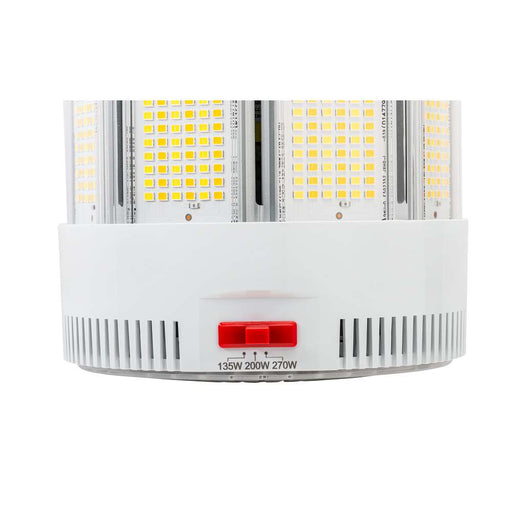 Keystone LED HID Replacement Lamp Power Select/CCT Selectable 270W/200W/135W 3000K/4000K/5000K EX39 Base 120-277V Integrated Cooling Fan (KT-LED270PSHID-FC-EX39-8CSB-D)