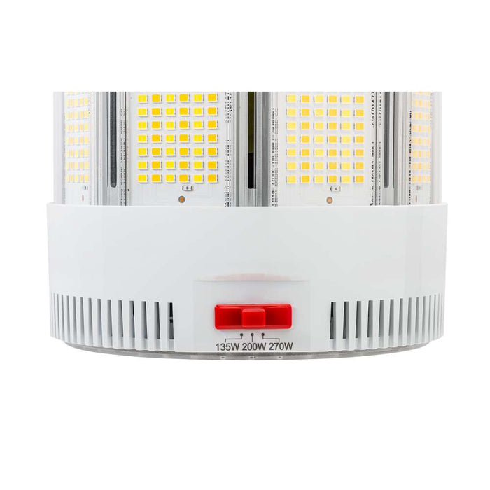 Keystone LED HID Replacement Lamp Power Select/CCT Selectable 270W/200W/135W 3000K/4000K/5000K EX39 Base 277-480V Integrated Cooling Fan (KT-LED270PSHVHID-FC-EX39-8CSB-D)