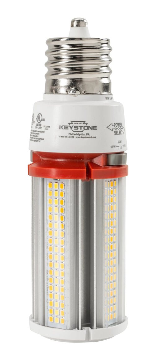 Keystone LED HID Replacement Lamp Featuring Wattage/CCT Selectable 27W/22W/18W 3000K/4000K/5000K 120-277V Input EX39 Base Directdrive (KT-LED27PSHID-EX39-8CSB-D)