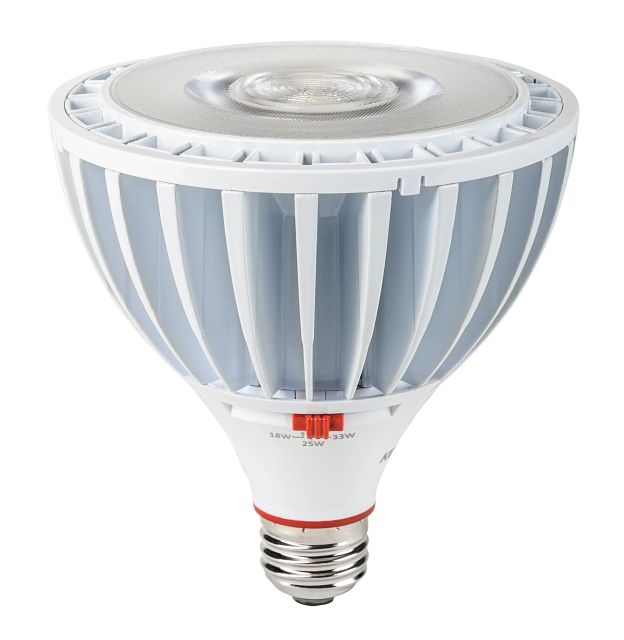 Keystone Commercial PAR38 LED Lamp Wattage Selectable 18W/25W/33W E26 Base 5000K 120-277V Input Standard Flood (KT-LED33PSPAR38-F-850)