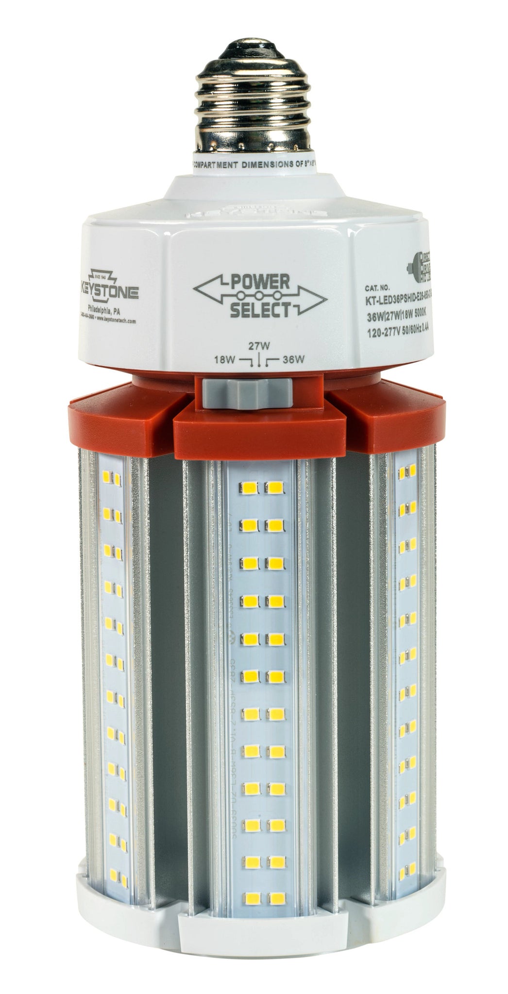 Keystone KT-LED36PSHID-E26-850-D /G4 LED HID Replacement Lamp E26 Base ...