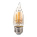 Keystone 40W Equivalent 4.5W CA11 LED Bulb E26 80 CRI Dimmable Amber (KT-LED4.5FCA11-E26-822-A)