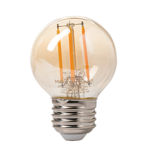 Keystone 40W Equivalent 4.5W G16.5 LED Bulb E26 2200K 80 CRI Dimmable Amber (KT-LED4.5FG16-E26-822-A)