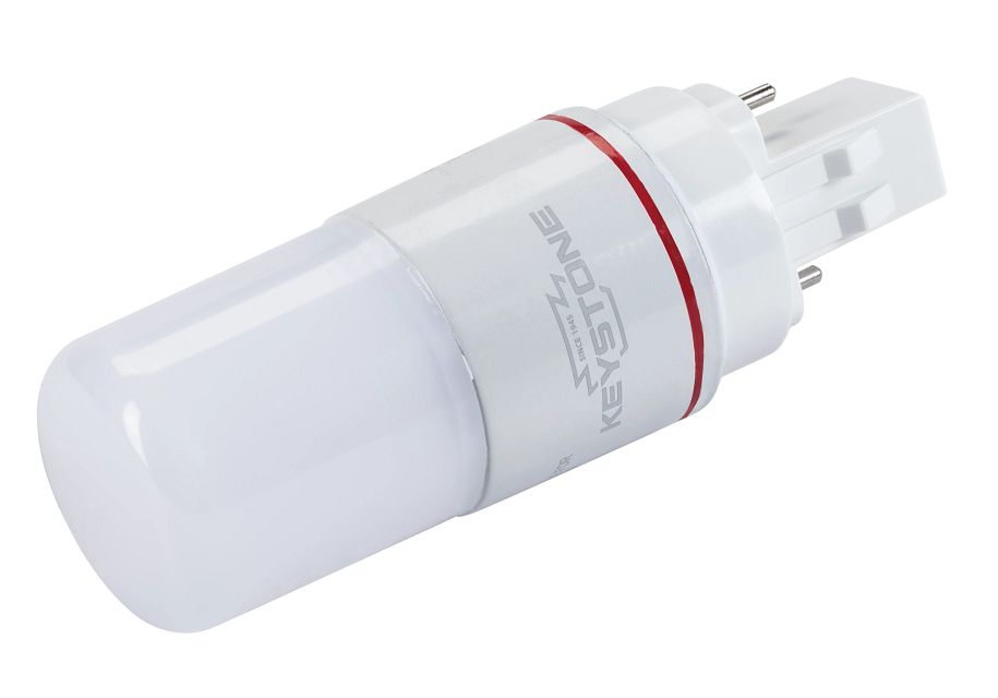 Keystone 5W 2-Pin Compact LED Lamp Omni-Directional Type 120-277V Input GX23 Base 2700K (KT-LED62P-O-827-D)