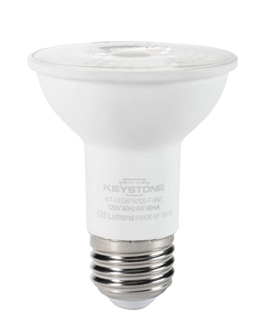 Keystone LED PAR20 Flood 50W Equivalent 40 Degree Beam Angle E26 Medium Base 2700K 80 CRI Generation 2 (KT-LED5PAR20-F-827 /G2)