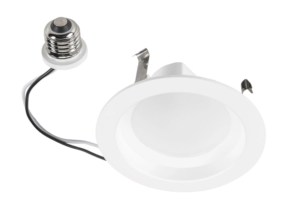 Keystone 4 Inch Circular LED Residential Retrofit 120V Input 6W 3000K 80 CRI Triac Dimming Contractor Series E26 Adapter Included (KT-LED6RD-4C-830-DIM-CS)