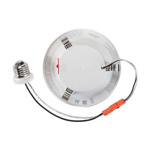 Keystone 4 Inch LED Downlight Retrofit Trim 7.5W CCT Selectable 2700K/3000K/3500K/4000K/5000K 90 CRI 120V Triac Dimming E26 Adapter (KT-LED7RD-4CB-9CSF-DIM-CS)