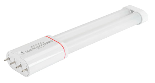 Keystone 8W LED PLL Tube 2G11 Base Glass Coated Construction 120-277V 9 Inch Long 5000K (KT-LED8PLL-9GC-850-D)