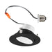 Keystone 4 Inch Circular LED Residential Retrofit Gimbal Black Trim 8W CCT Selectable 2700K/3000K/3500K/4000K/5000K Triac Dimming Quick Disconnect E26 Base (KT-LED8RD-4C-9CSF-DIM-G-B)