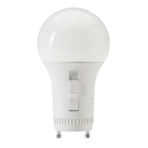 Keystone 9W A19 Omnidirectional Bulb GU24 Base CCT Selectable 2700K/3000K/3500K/4000K/5000K 120V 80 CRI Generation 4 (KT-LED9A19-O-8CSF-GU24 /G4)