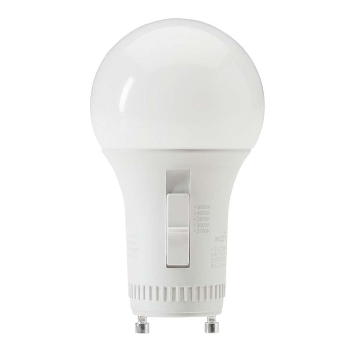 Keystone 9W A19 Omnidirectional Bulb GU24 Base CCT Selectable 2700K/3000K/3500K/4000K/5000K 120V 80 CRI Generation 4 (KT-LED9A19-O-8CSF-GU24 /G4)