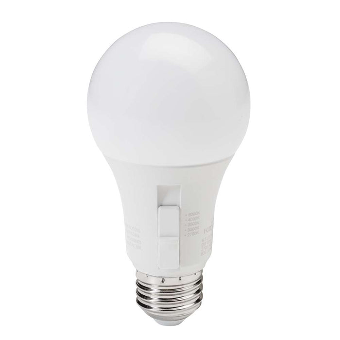 Keystone 9W A19 Omnidirectional Bulb E26 Medium Base CCT Selectable 2700K/3000K/3500K/4000K/5000K 120V 90 CRI Generation 4 (KT-LED9A19-O-9CSF /G4)