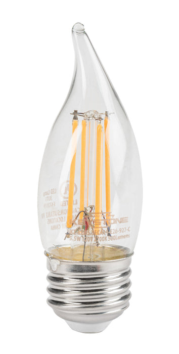 Keystone 40W Equivalent 4.5W CA11 LED Bulb E26 80 CRI Dimmable Clear 3000K (KT-LED4.5FCA11-E26-930-C)