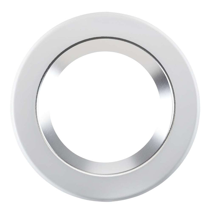 Keystone 4 Inch Hazy Specular Reflector With White Flange Trim For Commercial Downlights (KT-RDLED-4A-SR-TRIM)