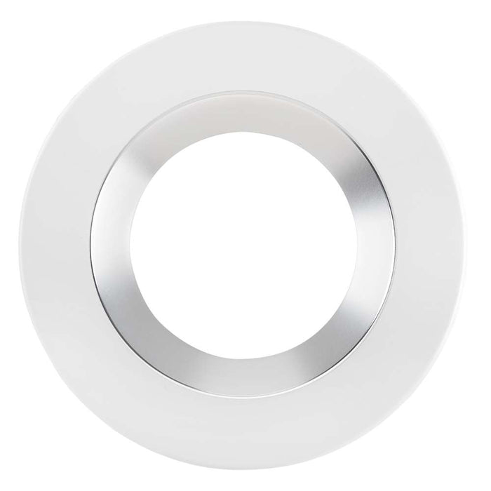 Keystone 6 Inch Hazy Specular Reflector With White Flange Trim For Commercial Downlights (KT-RDLED-6A-SR-TRIM)