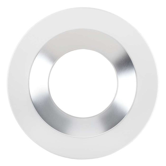Keystone 8 Inch Hazy Specular Reflector With White Flange Trim For Commercial Downlights (KT-RDLED-8A-SR-TRIM)