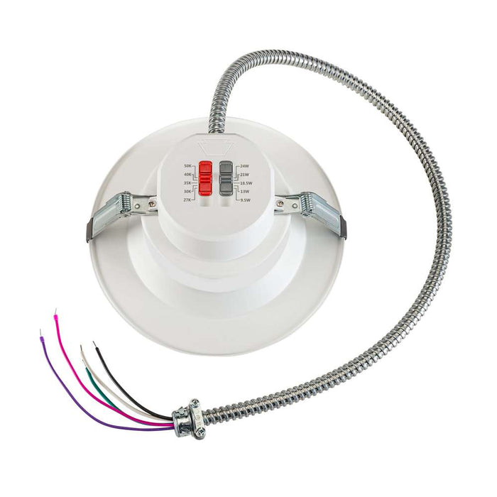 Keystone 10 Inch Circular LED Commercial Downlight Wattage/CCT Selectable 38W/32W/28W/24W/20W 2700K/3000K/3500K/4000K/5000K 90 CRI 120-277V Combination Dimming (KT-RDLED38PS-10A-9CSF-CDIM)