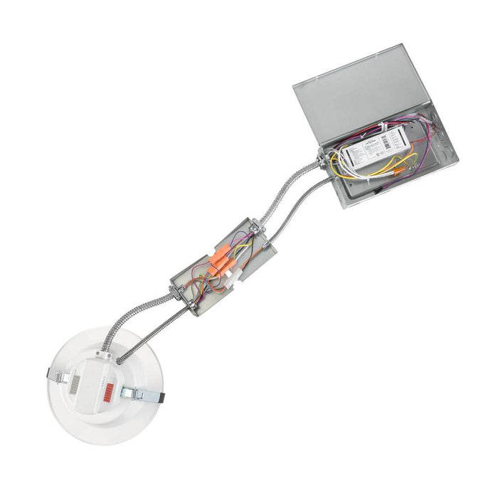 Keystone 6 Inch Recessed Emergency LED Downlight Power Select/CCT Selectable 24W/21W/18.5W/13W/9.5W 2700K/3000K/3500K/4000K/5000K 120-277V 0-10V 4W Emergency Pack (KT-RDLED24PS-6A-9CSF-VDIM-EM4)