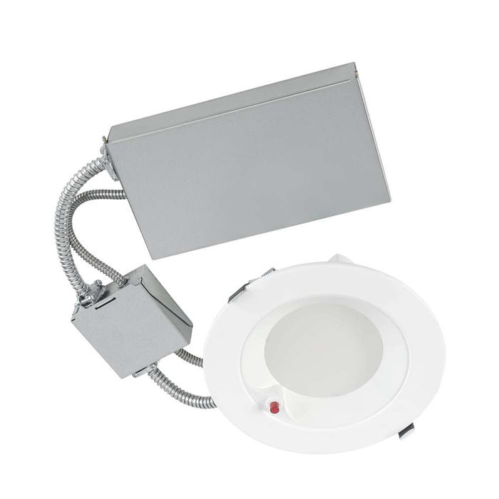 Keystone 6 Inch Recessed Emergency LED Downlight Power Select/CCT Selectable 24W/21W/18.5W/13W/9.5W 2700K/3000K/3500K/4000K/5000K 120-277V 0-10V 4W Emergency Pack (KT-RDLED24PS-6A-9CSF-VDIM-EM4)