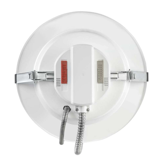 Keystone 8 Inch Recessed Emergency LED Downlight Power Select/CCT Selectable 30W/27W/23W/20W/16W 2700K/3000K/3500K/4000K/5000K 120-277V 0-10V 4W Emergency Pack (KT-RDLED30PS-8A-9CSF-VDIM-EM4)