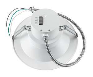Keystone 10 Inch LED Commercial Downlight Wattage/CCT Selectable 38W/32W/28W/24W/20W 2700K/3000K/3500K/4000K/5000K Embedded Smartloop PIR Sensor (KT-RDLED38PS-10A-9CAF-VDIM /FC7)