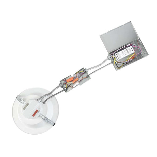 Keystone 10 Inch Recessed Emergency LED Downlight Power Select/CCT Selectable 38W/32W/28W/24W/20W 2700K/3000K/3500K/4000K/5000K 120-277V 0-10V 4W Emergency Pack (KT-RDLED38PS-10A-9CSF-VDIM-EM4)