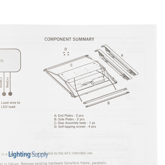 Keystone 2x2 23W 3000Lm 0-10V Dimming FutureFit Troffer Center Basket LED Retrofit Kit (KT-RKIT23-22D-835-VDIM)