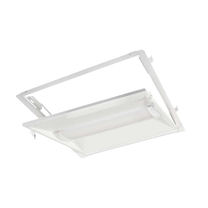 Keystone 2X2 LED Center Basket Doorframe Retrofit Wattage/CCT Selectable 24W/18W/15W 3500K/4000K/5000K 120-277V Frosted Curved Lens 0-10V (KT-RKIT24PS-22DC-8CSA-VDIM /CR)