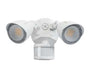 Keystone LED Dual Head Security Light Wattage/CCT Selectable 20W/15W/10W 3000K/4000K/5000K 80 CRI 120-277V PIR Sensor White (KT-SFLED20PS-D1-8CSB-PIR-W)