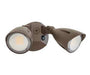 Keystone LED Dual Head Security Light Wattage/CCT Selectable 20W/15W/10W 3000K/4000K/5000K 80 CRI 120-277V No PIR Sensor Bronze (KT-SFLED20PS-D1-8CSB)