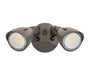 Keystone LED Dual Head Security Light Wattage/CCT Selectable 20W/15W/10W 3000K/4000K/5000K 80 CRI 120-277V No PIR Sensor Bronze (KT-SFLED20PS-D1-8CSB)