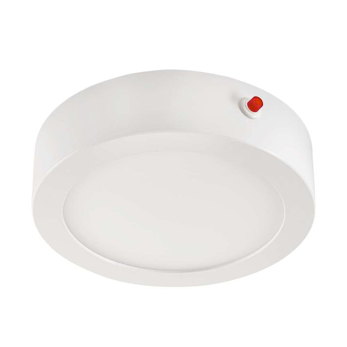 Keystone 7 Inch LED Surface Mount Downlight 10W CCT Selectable 2700K/3000K/3500K/4000K/5000K 120-277V Tri-Mode Dimming Integrated 3W Emergency (KT-SMLED10-7RC-9CSF-CDIM-EM3)