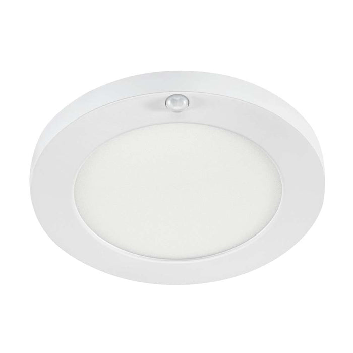 Keystone 7 Inch Round LED Closet Rated Surface Mount Downlight Power Select/CCT Selectable 10W/8W 2700K/3000K/3500K/4000K/5000K 120-277V Integrated PIR Sensor (KT-SMLED10PS-7RB-9CSF-ND-PIR)