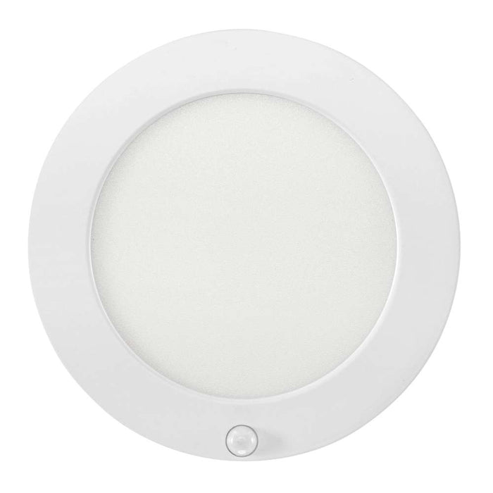 Keystone 7 Inch Round LED Closet Rated Surface Mount Downlight Power Select/CCT Selectable 10W/8W 2700K/3000K/3500K/4000K/5000K 120-277V Integrated PIR Sensor (KT-SMLED10PS-7RB-9CSF-ND-PIR)