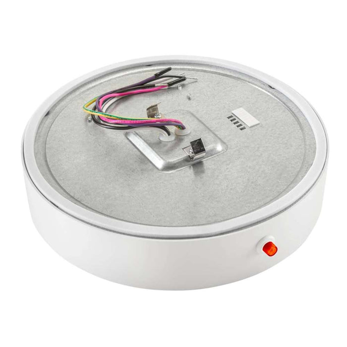 Keystone 9 Inch Round LED Surface Mount Downlight 14.5W CCT Selectable 2700K/3000K/3500K/4000K/5000K 120-277V Tri-Mode Dimming Integrated 3W Emergency (KT-SMLED14-9RC-9CSF-CDIM-EM3)