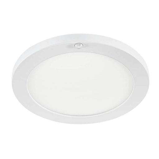 Keystone 9 Inch Round LED Closet Rated Surface Mount Downlight Power Select/CCT Selectable 14W/12W 2700K/3000K/3500K/4000K/5000K 120-277V Integrated PIR Sensor (KT-SMLED14PS-9RB-9CSF-ND-PIR)