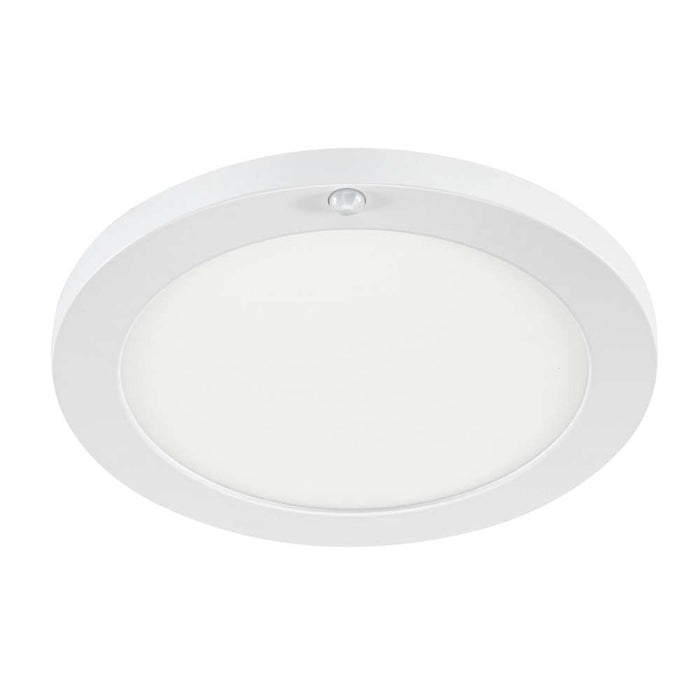 Keystone 9 Inch Round LED Closet Rated Surface Mount Downlight Power Select/CCT Selectable 14W/12W 2700K/3000K/3500K/4000K/5000K 120-277V Integrated PIR Sensor (KT-SMLED14PS-9RB-9CSF-ND-PIR)